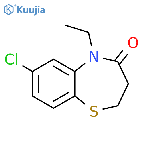 7-CHLORO-5-ETHYL-2,3-DIHYDRO-1,5-BENZOTHIAZEPIN-4(5H)-ONE structure