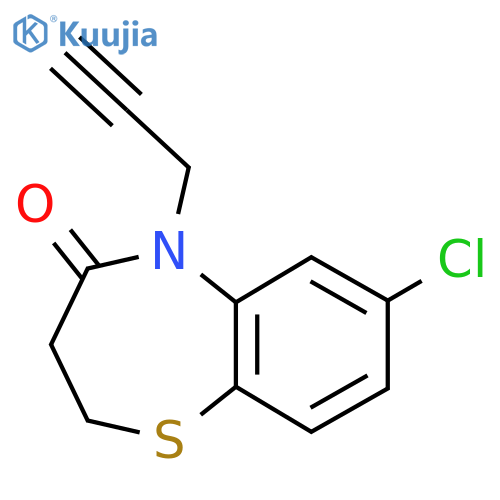 7-Chloro-5-(2-propynyl)-2,3-dihydro-1,5-benzothiazepin-4(5H)-one structure