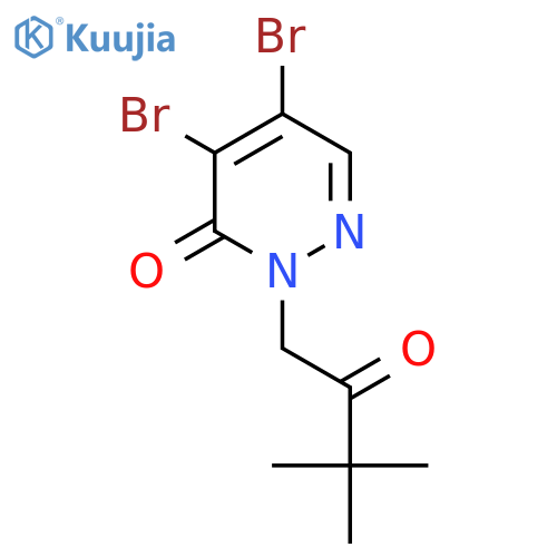 4,5-dibromo-2-(3,3-dimethyl-2-oxobutyl)-3(2H)-pyridazinone structure
