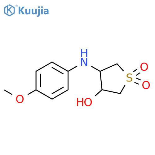 3-hydroxy-4-(4-methoxyphenyl)amino-1lambda6-thiolane-1,1-dione structure