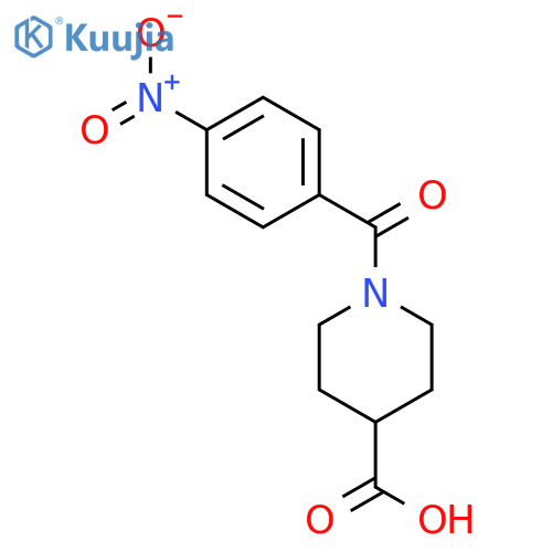 1-(4-Nitrobenzoyl)-4-piperidinecarboxylic Acid structure
