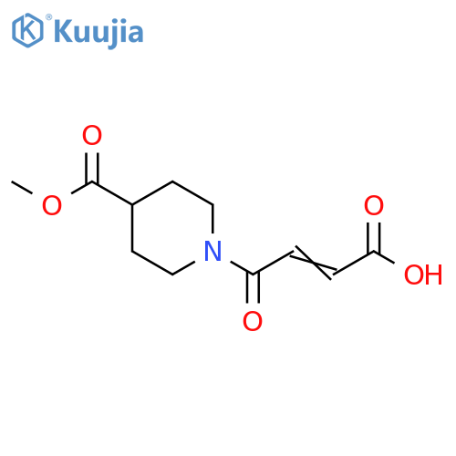 4-Piperidinecarboxylic acid, 1-(3-carboxy-1-oxo-2-propen-1-yl)-, 4-methyl ester structure