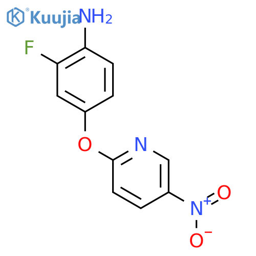 2-Fluoro-4-[(5-nitro-2-pyridinyl)oxy]aniline structure