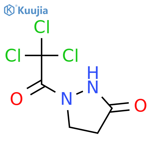 1-(2,2,2-Trichloroacetyl)tetrahydro-3H-pyrazol-3-one structure