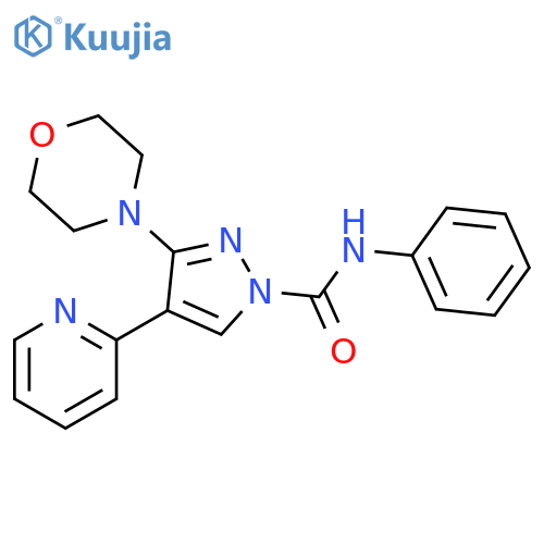 3-MORPHOLINO-N-PHENYL-4-(2-PYRIDINYL)-1H-PYRAZOLE-1-CARBOXAMIDE structure
