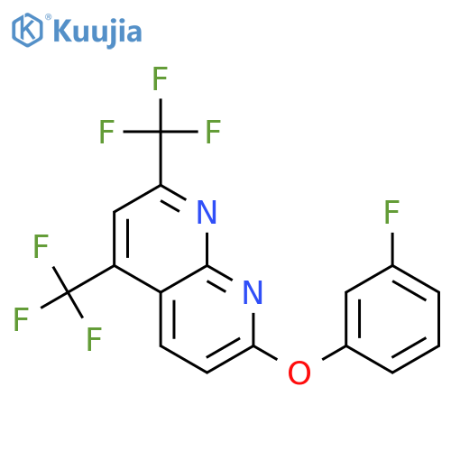 1,8-Naphthyridine,7-(3-fluorophenoxy)-2,4-bis(trifluoromethyl)- structure