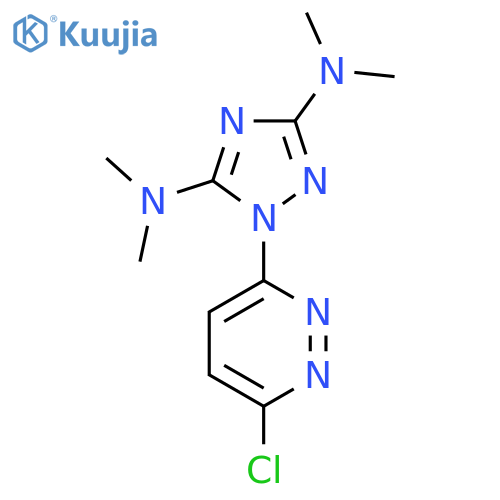 1-(6-chloro-3-pyridazinyl)-N~3~,N~3~,N~5~,N~5~-tetramethyl-1H-1,2,4-triazole-3,5-diamine structure