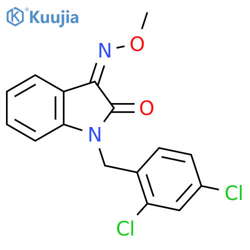 (3Z)-1-[(2,4-Dichlorophenyl)methyl]-3-(methoxyimino)-2,3-dihydro-1H-indol-2-one structure