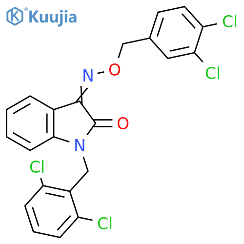 1-(2,6-DICHLOROBENZYL)-1H-INDOLE-2,3-DIONE 3-[O-(3,4-DICHLOROBENZYL)OXIME] structure