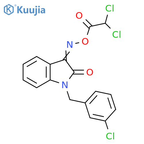 1-(3-CHLOROBENZYL)-3-([(2,2-DICHLOROACETYL)OXY]IMINO)-1,3-DIHYDRO-2H-INDOL-2-ONE structure