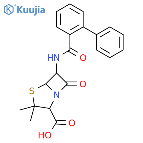 4-Thia-1-azabicyclo[3.2.0]heptane-2-carboxylicacid, 6-[([1,1'-biphenyl]-2-ylcarbonyl)amino]-3,3-dimethyl-7-oxo-, (2S,5R,6R)- structure