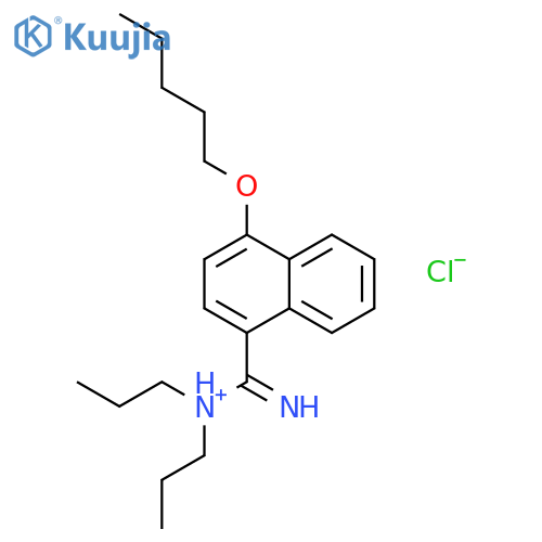 1-Naphthalenecarboximidamide,4-(pentyloxy)-N,N-dipropyl-, hydrochloride (1:1) structure
