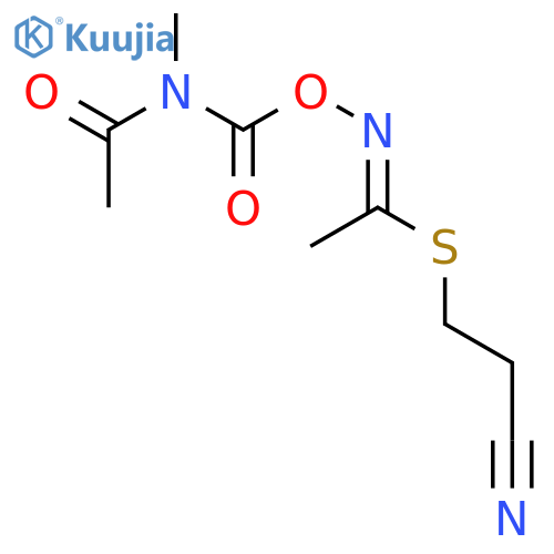 Ethanimidothioic acid,N-[[(acetylmethylamino)carbonyl]oxy]-, 2-cyanoethyl ester structure