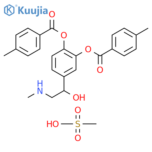 Benzoic acid, 4-methyl-, 4-[1-hydroxy-2-(methylamino)ethyl]-1,2-phenylene ester, methanesulfonate (salt) (9CI) structure