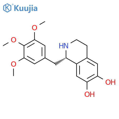 6,7-Isoquinolinediol,1,2,3,4-tetrahydro-1-[(3,4,5-trimethoxyphenyl)methyl]-, (1S)- structure
