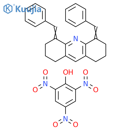 Acridine, 1,2,3,4,5,6,7,8-octahydro-4,5-bis(phenylmethylene)-, compd.with 2,4,6-trinitrophenol (1:1) structure