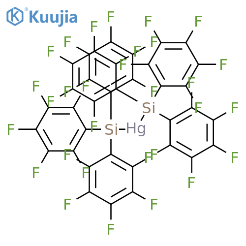 Mercury, bis[tris(pentafluorophenyl)silyl]- structure