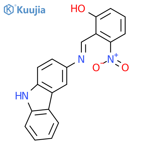 PHENOL, 2-[(9H-CARBAZOL-3-YLIMINO)METHYL]-3-NITRO- structure