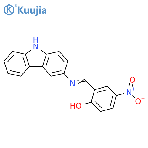 Phenol, 2-[(9H-carbazol-3-ylimino)methyl]-4-nitro- structure