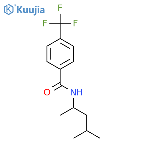 N-(4-Methylpentan-2-yl)-4-(trifluoromethyl)benzamide structure