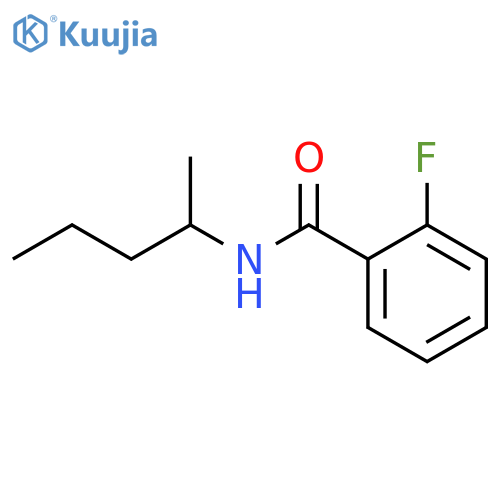 2-fluoro-N-(1-methylbutyl)benzamide structure