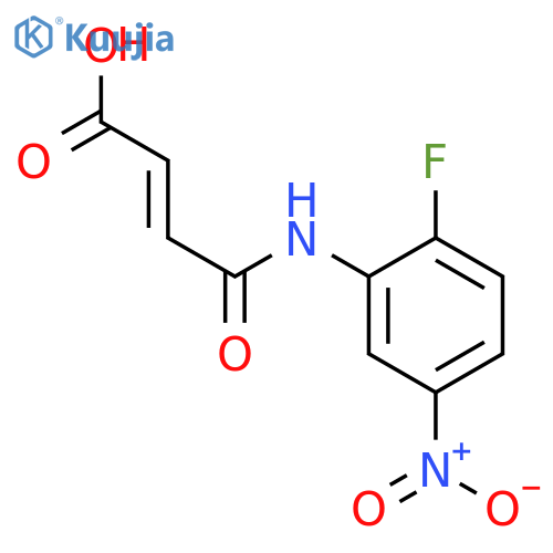 (2E)-4-[(2-fluoro-5-nitrophenyl)amino]-4-oxobut-2-enoic acid structure