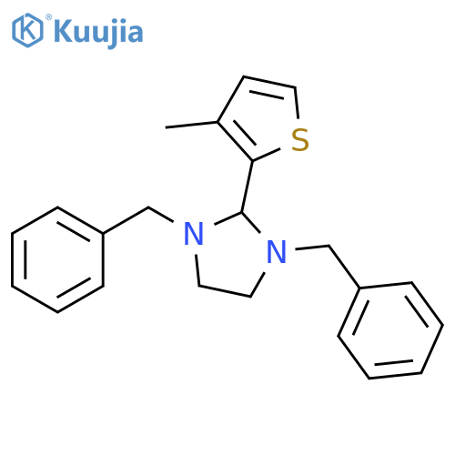 1,3-dibenzyl-2-(3-methylthiophen-2-yl)imidazolidine structure