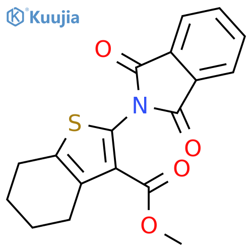 <br>methyl 2-(1,3-dioxo-1,3-dihydro-2H-isoindol-2-yl)-4,5,6,7-tetrahydro-1-benz othiophene-3-carboxylate structure