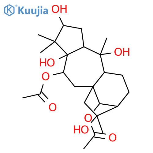 Grayanotoxane-3,5,6,10,14,16-hexol,6,14-diacetate, (3b,6b,14R)- (9CI) structure