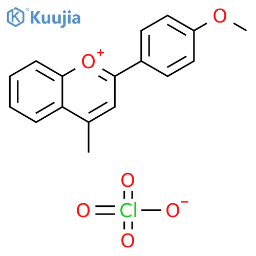 1-Benzopyrylium, 2-(4-methoxyphenyl)-4-methyl-, perchlorate structure