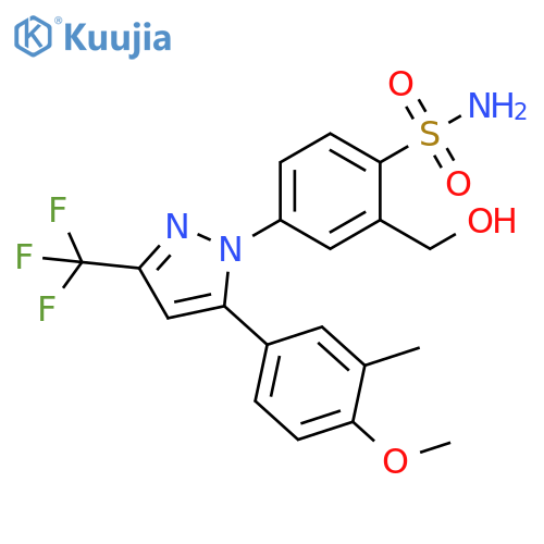 Benzenesulfonamide,2-(hydroxymethyl)-4-[5-(4-methoxy-3-methylphenyl)-3-(trifluoromethyl)-1H-pyrazol-1-yl]- structure