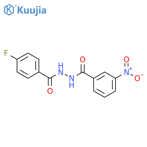 Benzoic acid, 3-nitro-, 2-(4-fluorobenzoyl)hydrazide structure