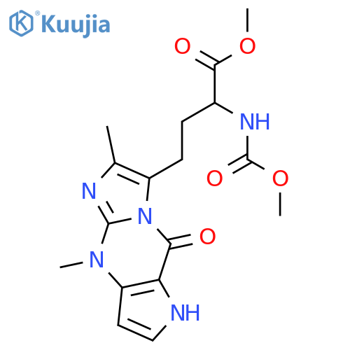 4-(4,6-dimethyl-9-oxo-4,9-dihydro-1H-imidazo[1,2-a]pyrrolo[3,2-d]pyrimidin-7-yl)-2-methoxycarbonylamino-butyric acid methyl ester structure