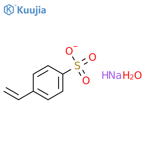 sodium 4-ethenylbenzene-1-sulfonate hydrate structure