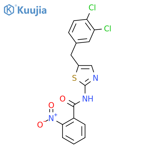 N-{5-(3,4-dichlorophenyl)methyl-1,3-thiazol-2-yl}-2-nitrobenzamide structure