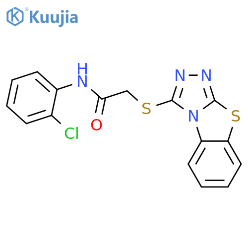 N-(2-chlorophenyl)-2-{7-thia-2,4,5-triazatricyclo6.4.0.0^{2,6}dodeca-1(8),3,5,9,11-pentaen-3-ylsulfanyl}acetamide structure