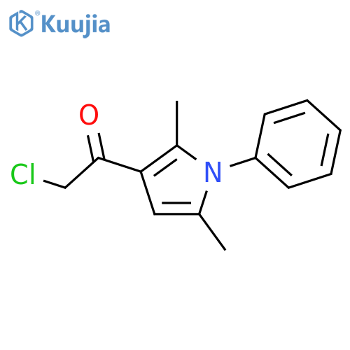 2-chloro-1-(2,5-dimethyl-1-phenyl-1H-pyrrol-3-yl)ethan-1-one structure