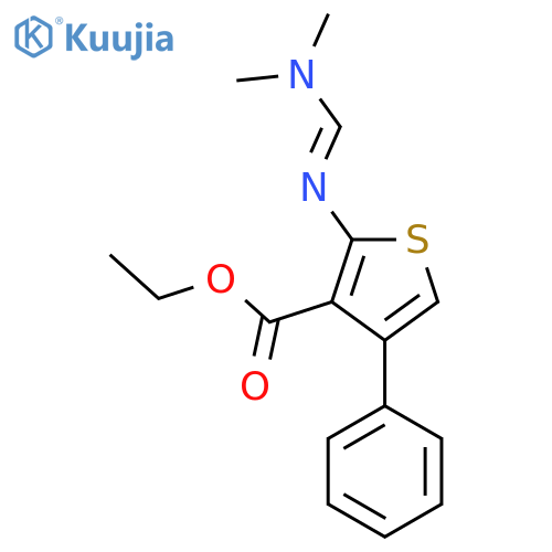 ethyl 2-{(Dimethylamino)methylideneamino}-4-phenylthiophene-3-carboxylate structure