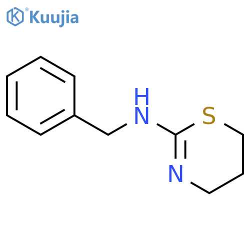N-benzyl-5,6-dihydro-4H-1,3-thiazin-2-amine structure