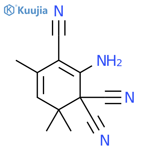 2,4-Cyclohexadiene-1,1,3-tricarbonitrile,2-amino-4,6,6-trimethyl- structure