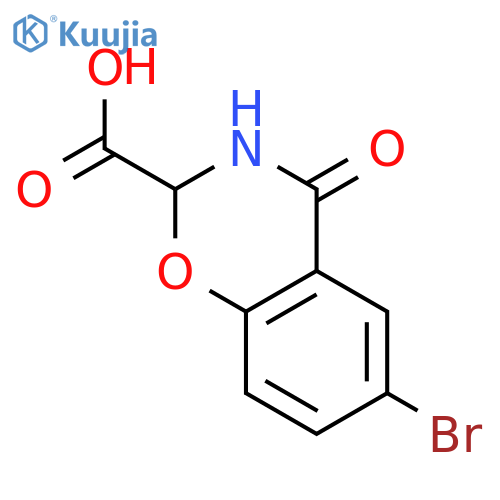 6-Bromo-4-oxo-3,4-dihydro-2H-benzo[e][1,3]oxazine-2-carboxylic acid structure
