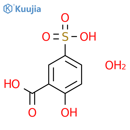 Benzoic acid,2-hydroxy-5-sulfo-, hydrate (1:1) structure