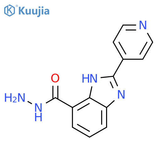 1H-Benzimidazole-4-carboxylic acid, 2-(4-pyridinyl)-, hydrazide structure