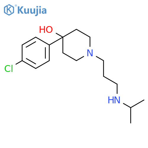 4-Piperidinol, 4-(4-chlorophenyl)-1-[3-[(1-methylethyl)amino]propyl]- structure
