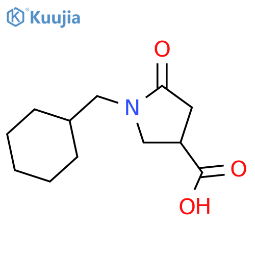 1-Cyclohexylmethyl-5-oxo-pyrrolidine-3-carboxylic acid structure