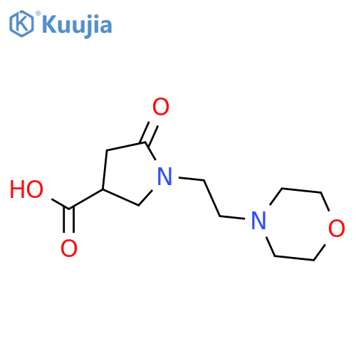 1-[2-(morpholin-4-yl)ethyl]-5-oxopyrrolidine-3-carboxylic acid structure