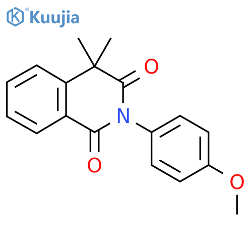 2-(4-methoxyphenyl)-4,4-dimethyl-1,2,3,4-tetrahydroisoquinoline-1,3-dione structure