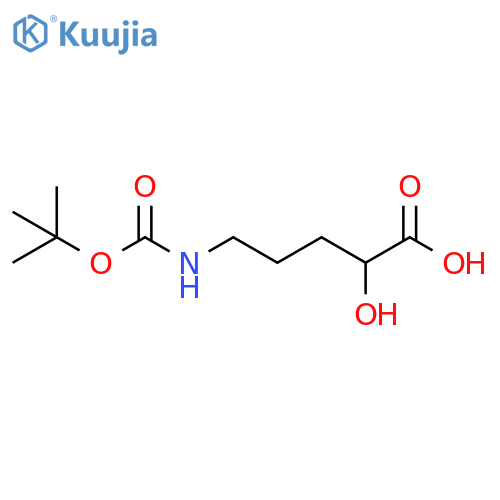 5-{[(tert-butoxy)carbonyl]amino}-2-hydroxypentan
oic acid structure