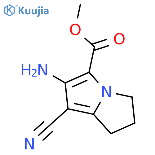 1H-Pyrrolizine-5-carboxylicacid, 6-amino-7-cyano-2,3-dihydro-, methyl ester structure