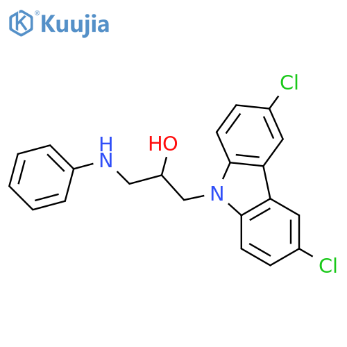 1-(3,6-dichloro-9H-carbazol-9-yl)-3-(phenylamino)propan-2-ol structure